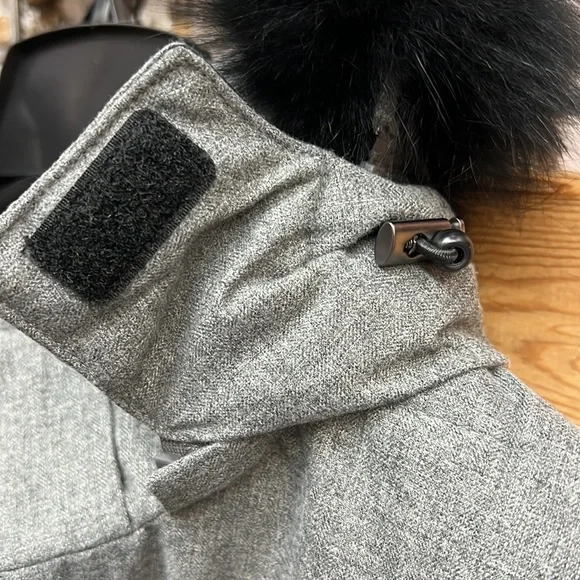 NWT,tahari mens real fur top puffer jacket light grey - Picture 13 of 17